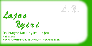 lajos nyiri business card